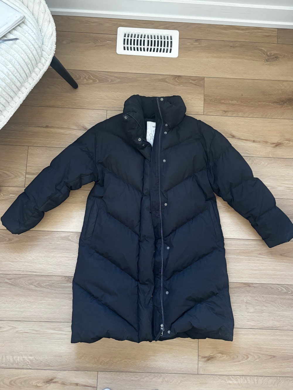Aritiza Wilfred Cloud Black Long Puffer Coat - Insulated Jacket